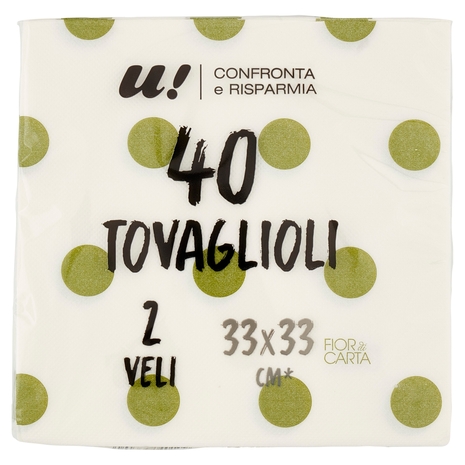 40 Tovaglioli 2 Veli U! Confronta e Risparmia
